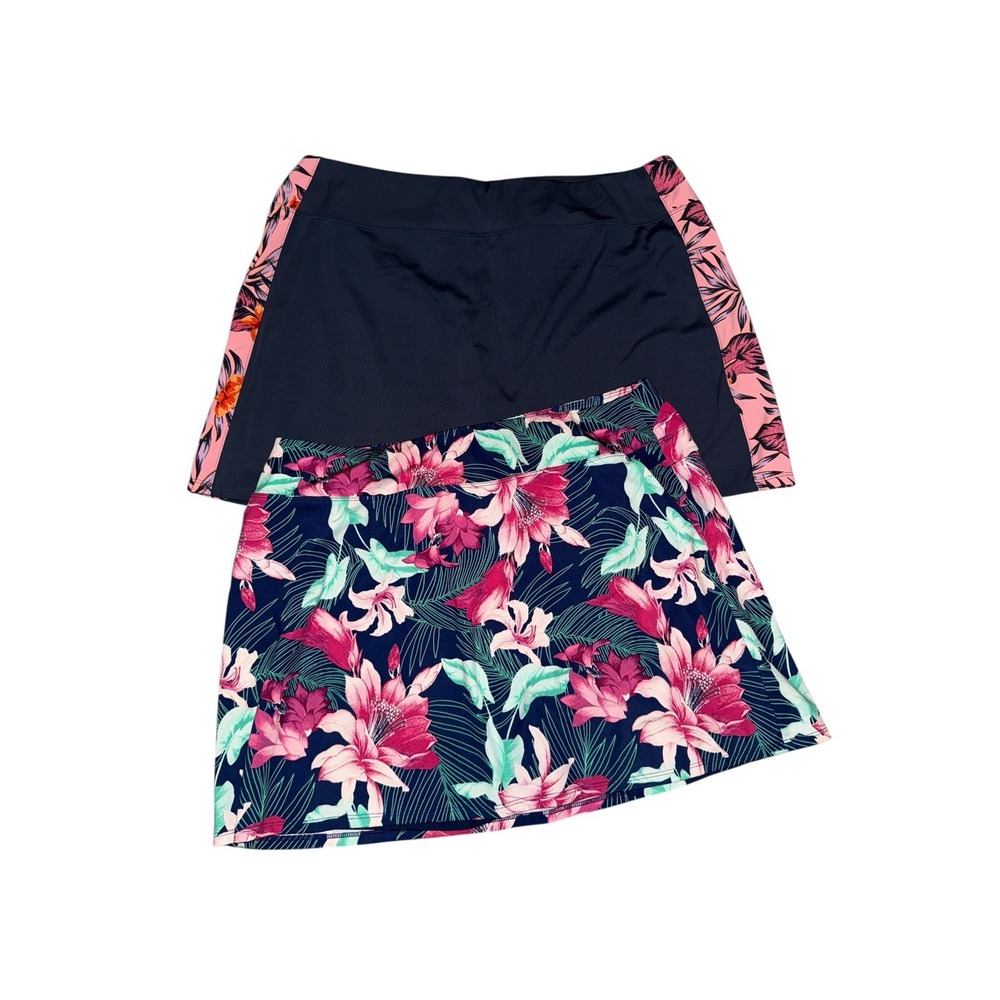 2 piece Tommy Bahama Golf Racquet Active Women's Floral Navy Skorts XL